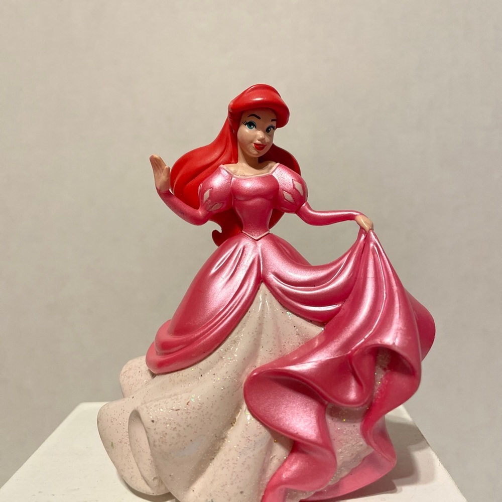 Little Mermaid Ariel Glitter Gown Dress PVC Figure 3.75” Cake Topper Disney 12